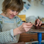 Hilary Duncan in her studio 2018
